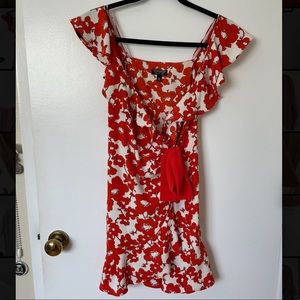 Topshop Floral Wrap Dress